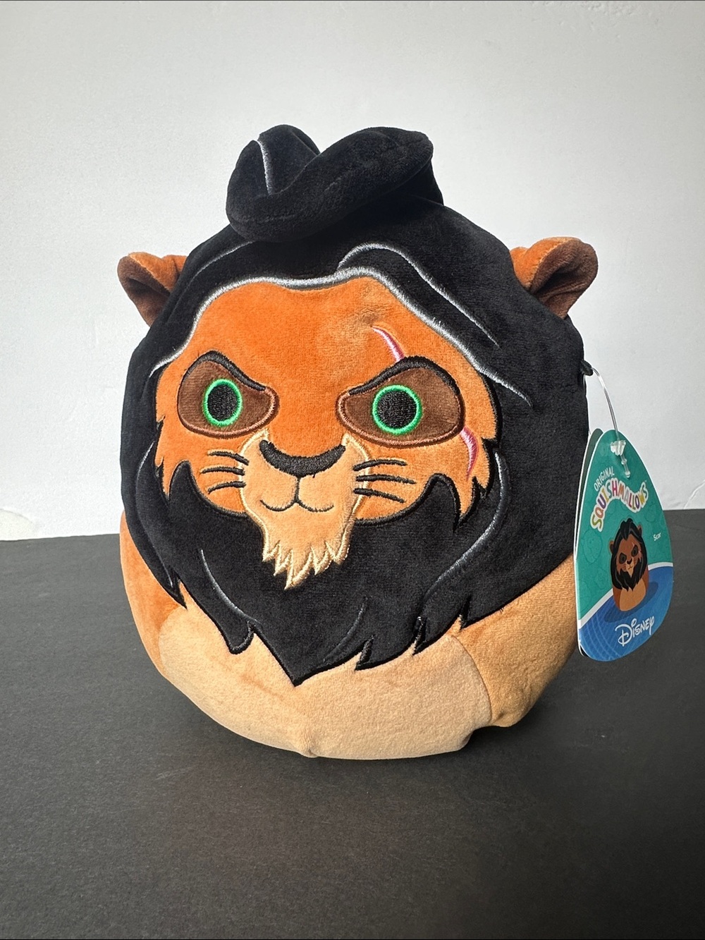 Disney Scar Plush Squish-Style Lion - Black, Orange, Tan
